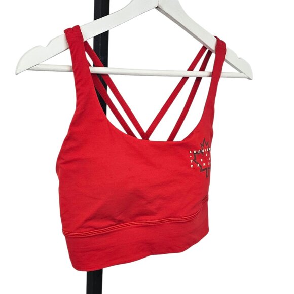Lululemon Team Canada Energy Bra, Red, Strappy, Athletic, Gym, Size 10 - Picture 3 of 10